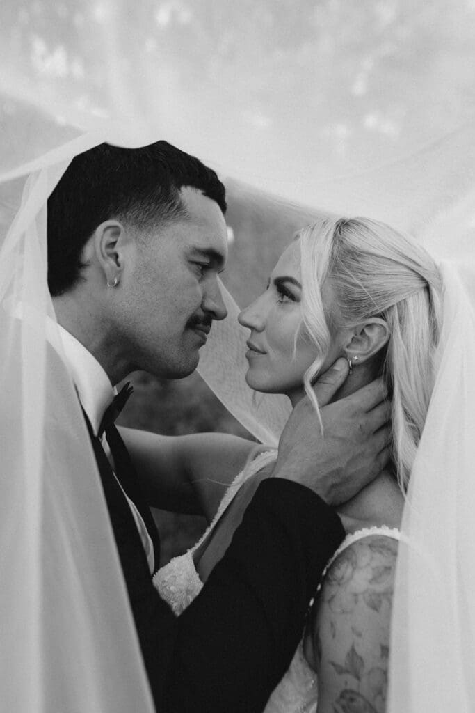 Natural black and white wedding photography in Christchurch 