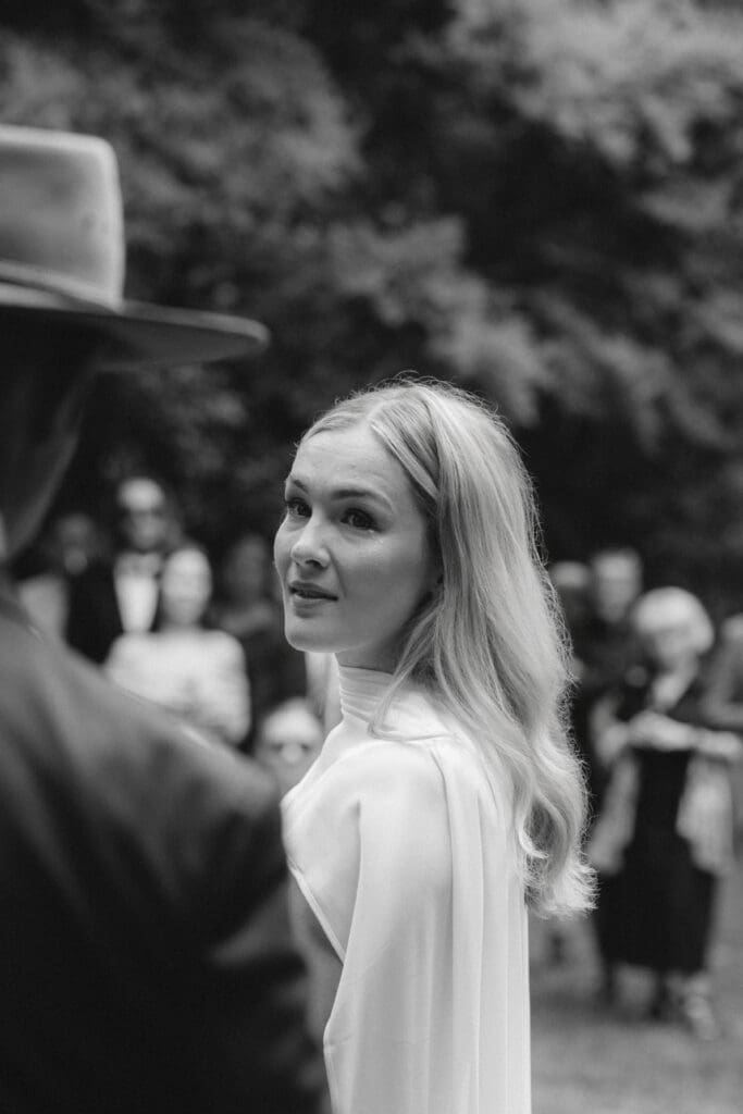 Outdoor wedding ceremony photography Akaroa 